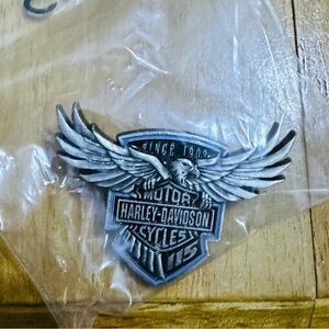Harley-Davidson Silver Winged Emblem Pin